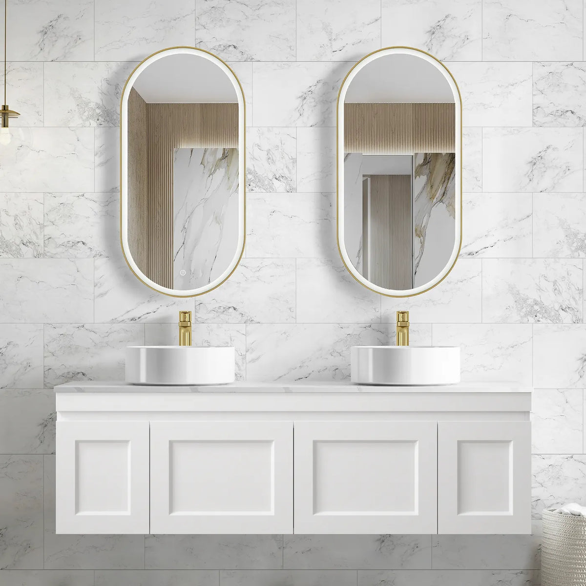 Otti Hampton Mark II Wall Hung Vanity - Satin White