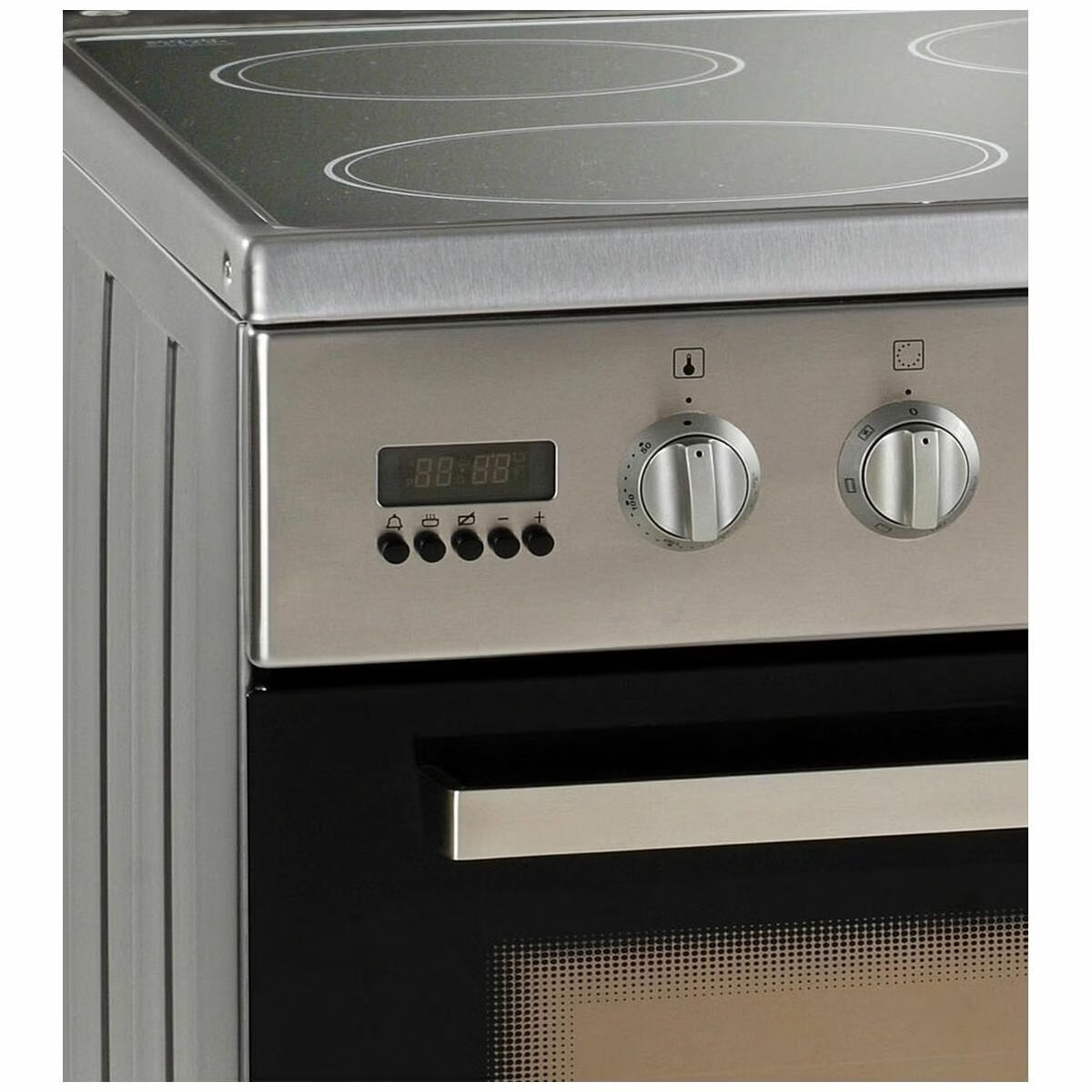 Artusi AFC607X 60cm Electric Upright Stove, Ceramic Top, Stainless Steel
