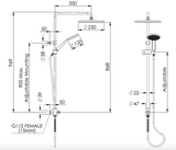 Greens Glide Rainboost Twin Rail Shower, PVD Brushed Nickel, 18290BN