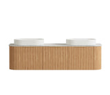 Otti Bondi Wall Hung Vanity, Fluted Woodland Oak