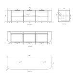 Otti Bondi Wall Hung Vanity, Black Oak