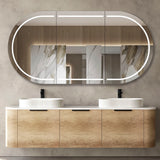 Otti Bondi Wall Hung Vanity, Natural Oak
