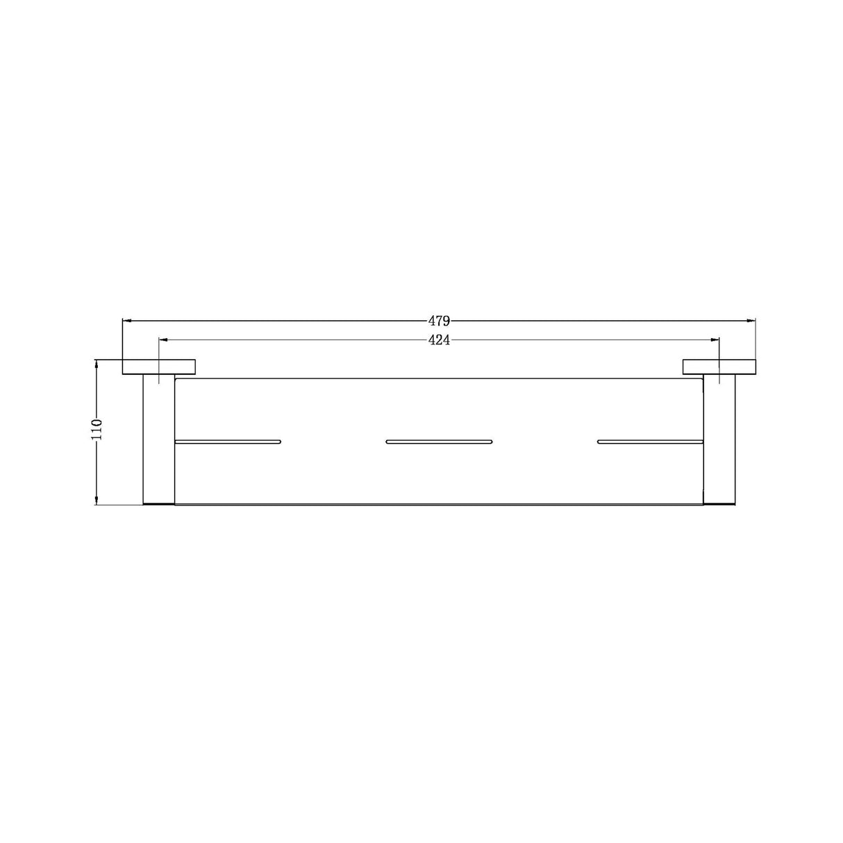 Nero NR1987aMW Mecca Metal Shower Shelf - Matte White