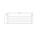 Nero NR1989MB Mecca Towel Rack - Matte Black