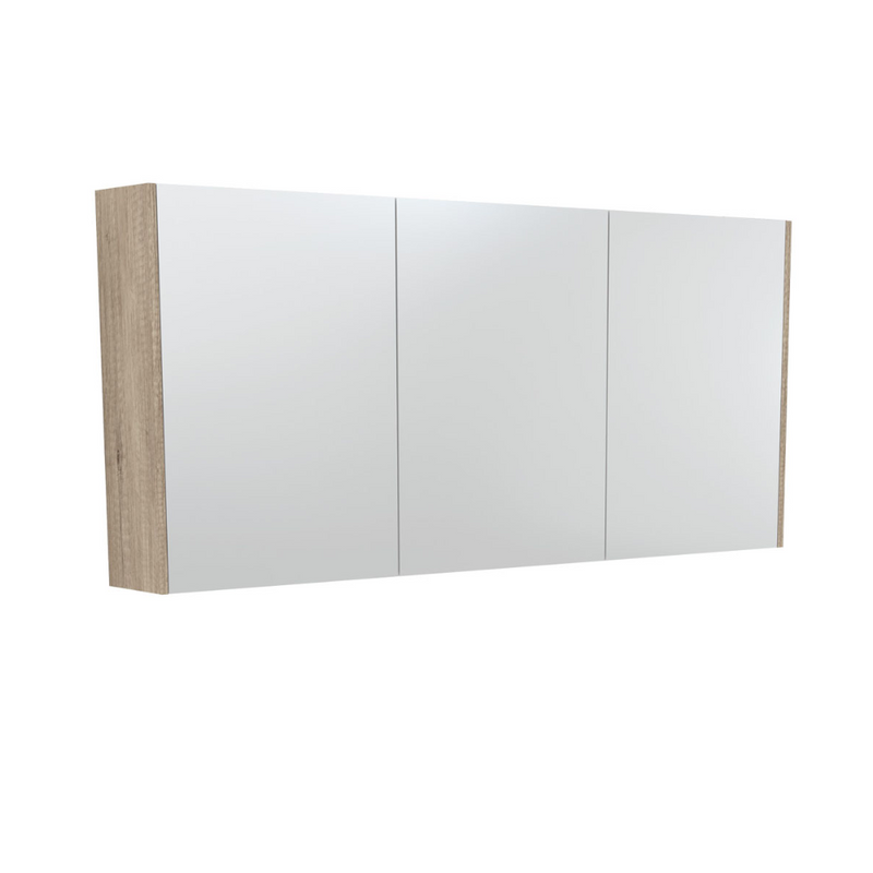 Fienza PSC1500S Mirror Cabinet 1500mm with Side Panels Scandi Oak