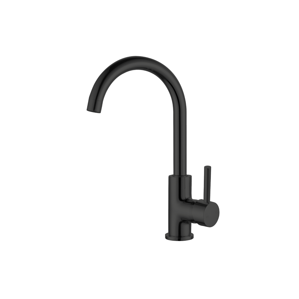 Nero Dolce Kitchen Mixer Gooseneck Matte Black NR250807MB