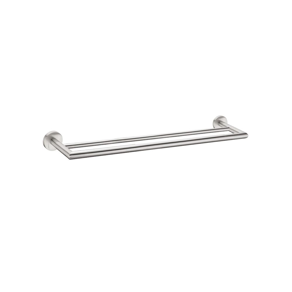Nero Dolce 700mm Double Towel Rail Brushed Nickel NR3630DBN