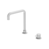 Nero Mecca Hob Basin Mixer Square Spout Matte White NR221901cMW