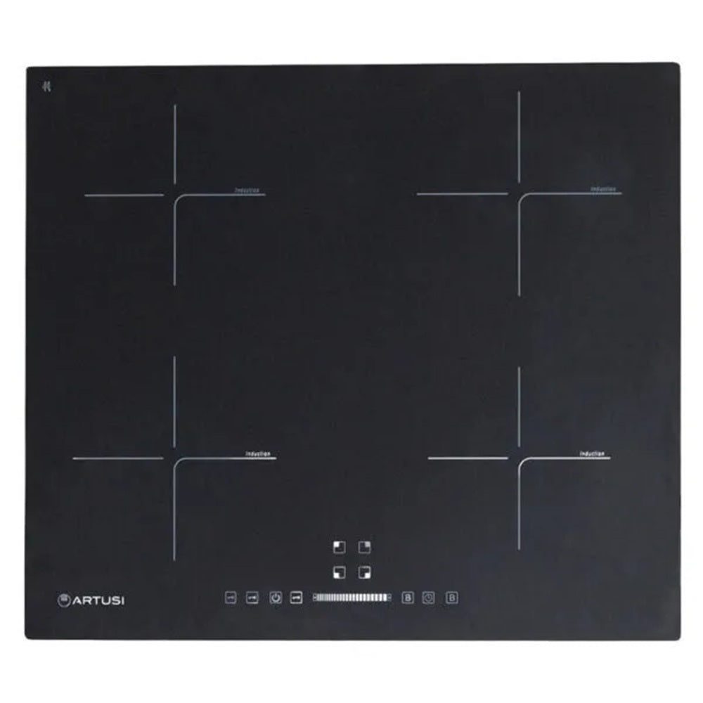 Artusi AID6004NB 60cm Induction Cooktop, Black Glass
