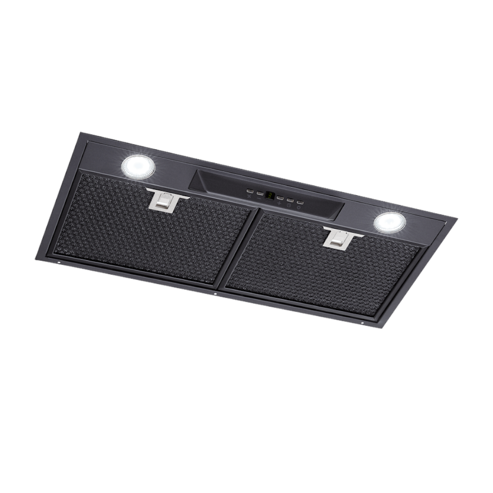 Schweigen UM1170-6BST 60cm Silent Undermount Rangehood, 900m3/hr, Matte Black