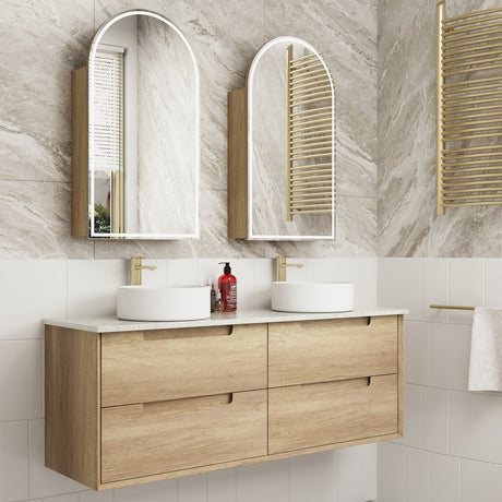 Aulic 1500mm Moreno Single Bowl Wall Hung Vanity CAWH51-1500-ST Cabinet Only Vanity Units