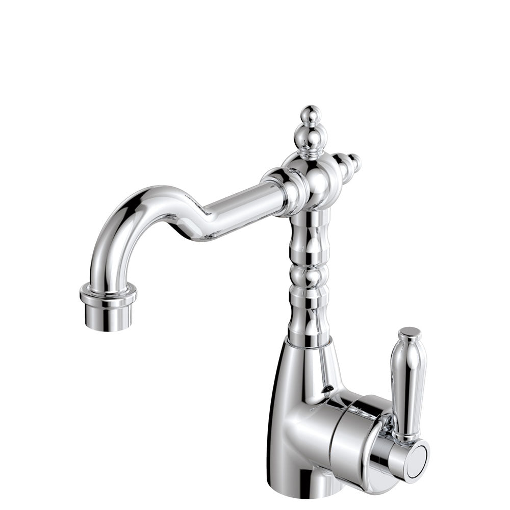 Fienza Eleanor 202103Cc Shepherds Crook Chrome Mixer With Handle Basin Mixers