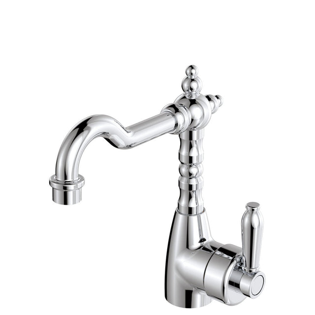 Fienza Eleanor 202103Cc Shepherds Crook Chrome Mixer With Handle Basin Mixers