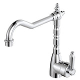 Fienza Eleanor 202105CC-LF Shepherds Crook Chrome Sink Mixer with Chrome Handle