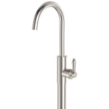 Fienza 202112NN-LF Eleanor Floor Mounted Basin/Bath Mixer, Brushed Nickel Handle, Lead Free, Brushed Nickel