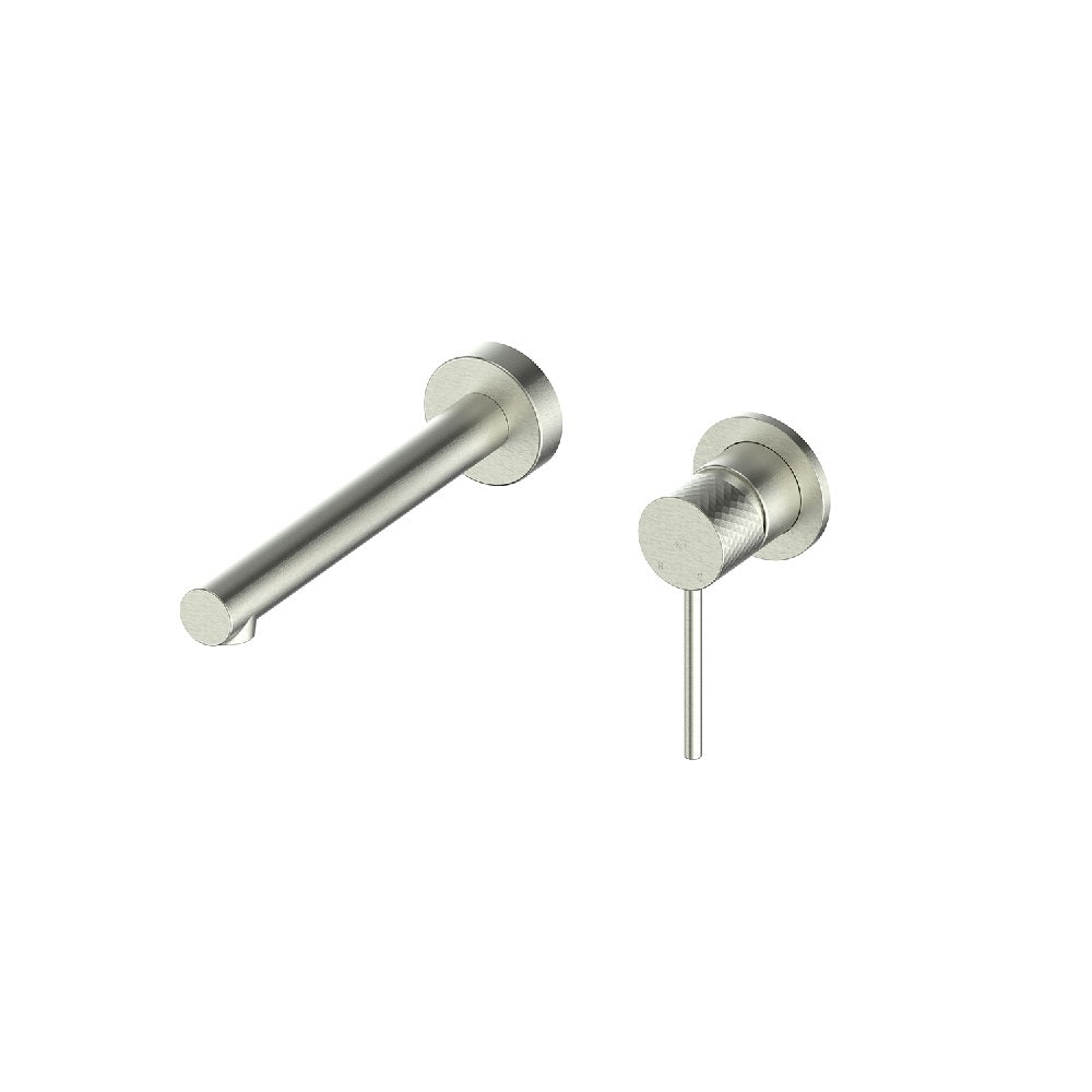 Greens Mika Wall Basin Mixer, Brushed Nickel, 212125201