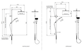 Greens Glide Syntra Rainboost Twin Rail Shower, PVD Brushed Nickel, 21290BN