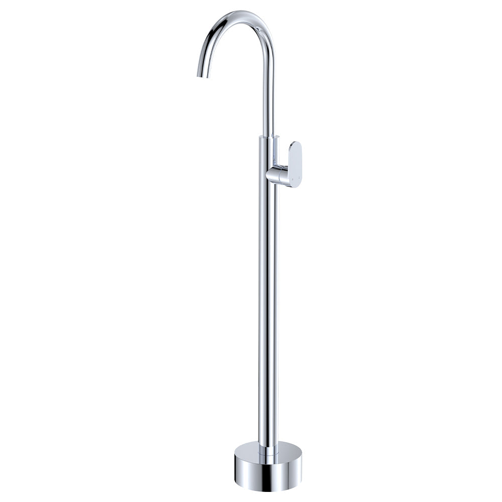 Fienza 221112-LF Empire Slim Floor Mounted Basin/Bath Mixer, Chrome