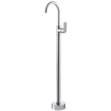 Fienza 221112BN-LF Empire Slim Floor Mounted Basin/Bath Mixer Lead Free, Brushed Nickel