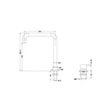 Nero NR221901cMW Mecca Hob Basin Mixer with Square Swivel Spout - Matte White