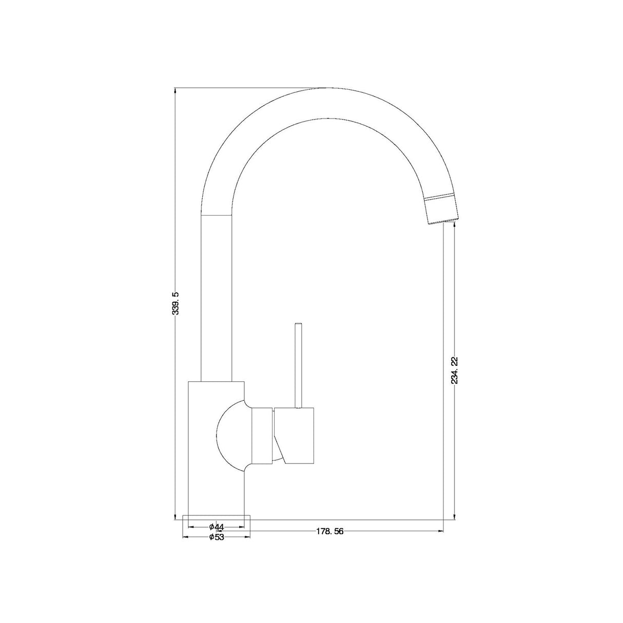 Nero NR221907MB Mecca Kitchen Mixer - Matte Black