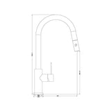 Nero NR221908MW Mecca Pull Down Sink Mixer With Veggie Spray Function  - Matte White