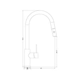 Nero NR221908GM Mecca Pull Down Sink Mixer With Veggie Spray Function - Gunmetal Grey