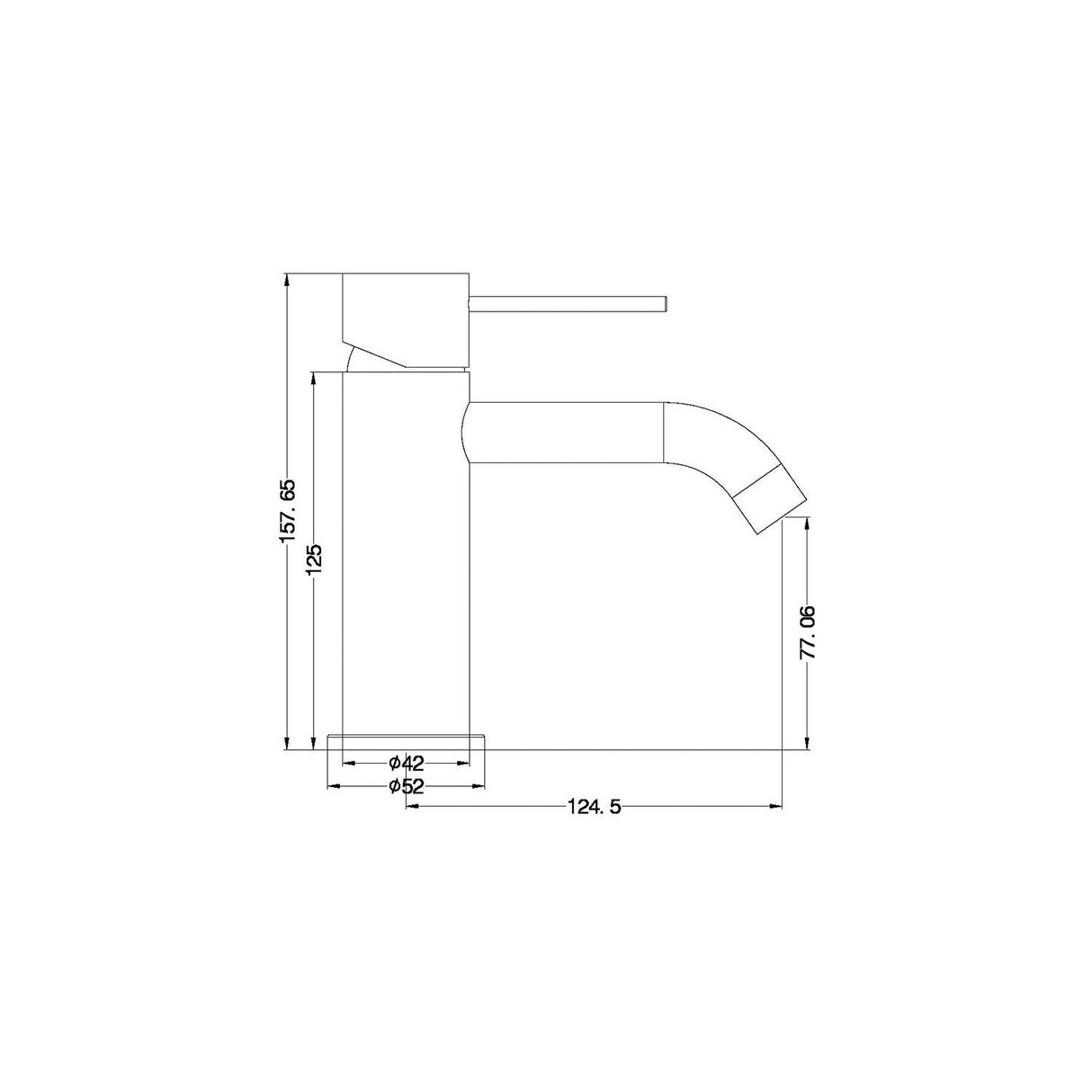 Nero NR221901MW Mecca Basin Mixer - Matte White