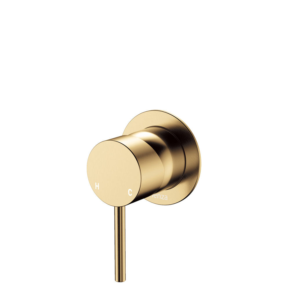 Fienza Kaya Wall Mixer, Small Round Plate, Urban Brass, 228101UB-LF