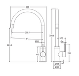 Fienza Kaya 228105Ub Urban Brass Mixer Tap Kitchen Taps