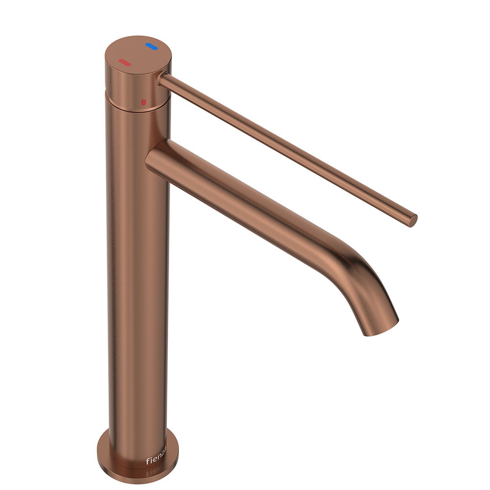 Fienza 228107DCO-LF Kaya Care Tall Basin Mixer, Brushed Copper