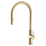 Fienza Kaya Pull Out Sink Mixer Urban Brass 228108Ub Kitchen Taps