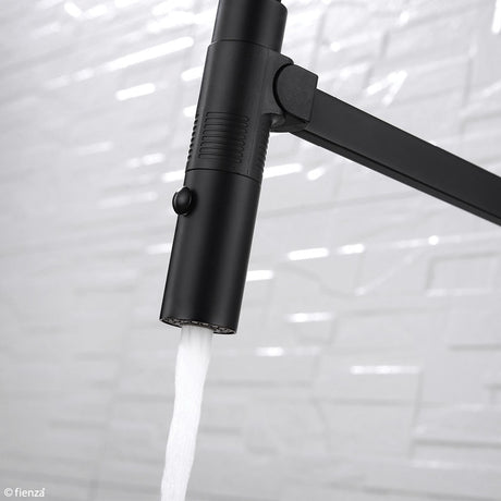 Fienza Kaya 228109B Matte Black Pull Down Mixer Tap Kitchen Taps