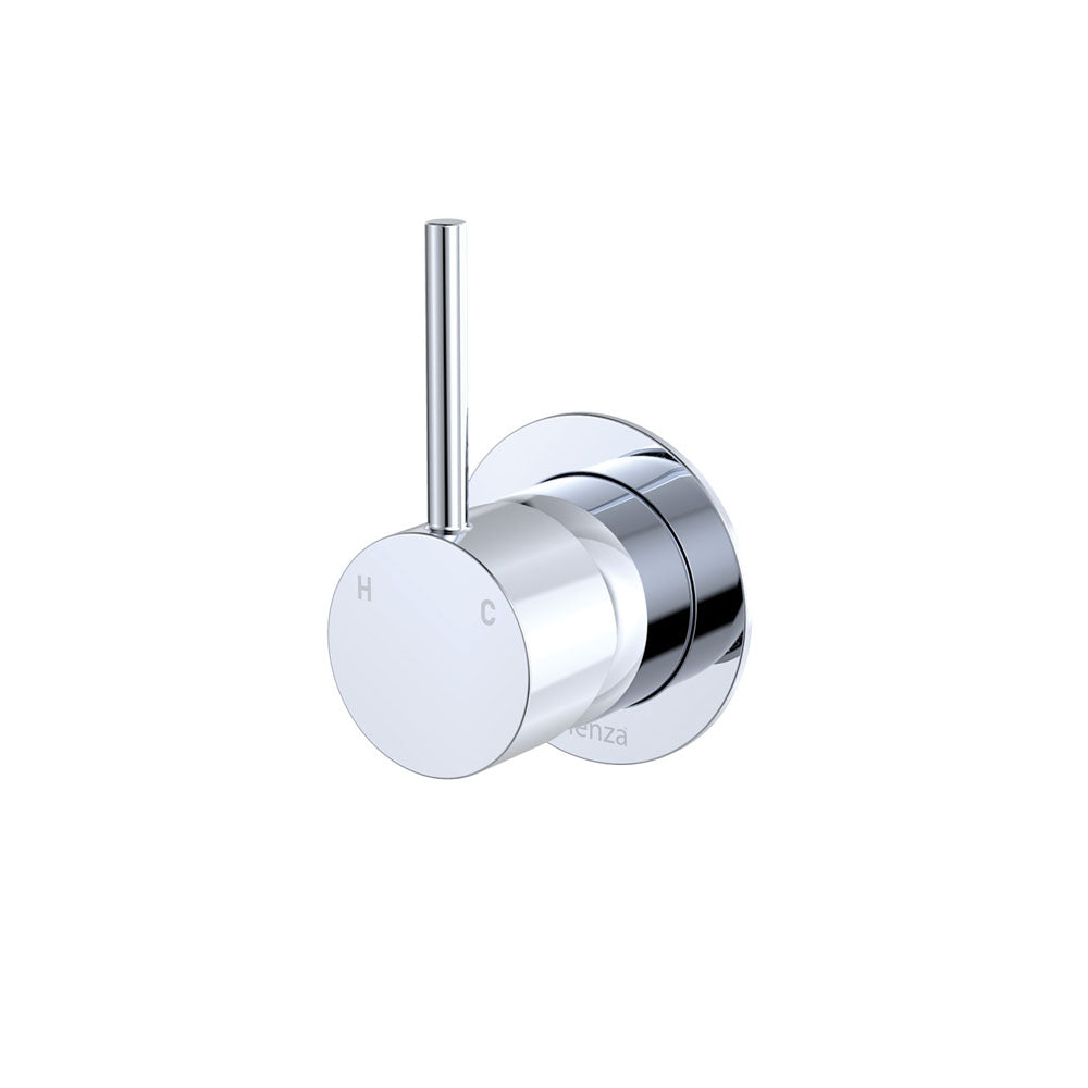 Fienza 228114-LF Kaya Up Wall Mixer, Small Round Plate, Chrome