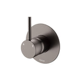 Fienza 228114GM-3-LF Kaya Up Wall Mixer, Large Round Plate, Gun Metal