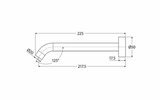 Fienza 228116MW-LF Kaya Bath/ Basin Spout, 220mm Outlet, Matte White