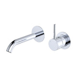 Fienza 228118-LF Kaya Up Basin/Bath Wall Mixer Set, Round Plates, 160mm Outlet, Lead Free, Chrome