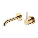 Fienza 228118UB-LF Kaya Up Basin/Bath Wall Mixer Set, Round Plates, 160mm Outlet, Lead Free, Urban Brass