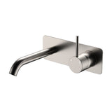 Fienza 228119BN-LF Kaya Up Basin/Bath Wall Mixer Set, Rectangular Plate, 160mm Outlet, Lead Free, Brushed Nickel