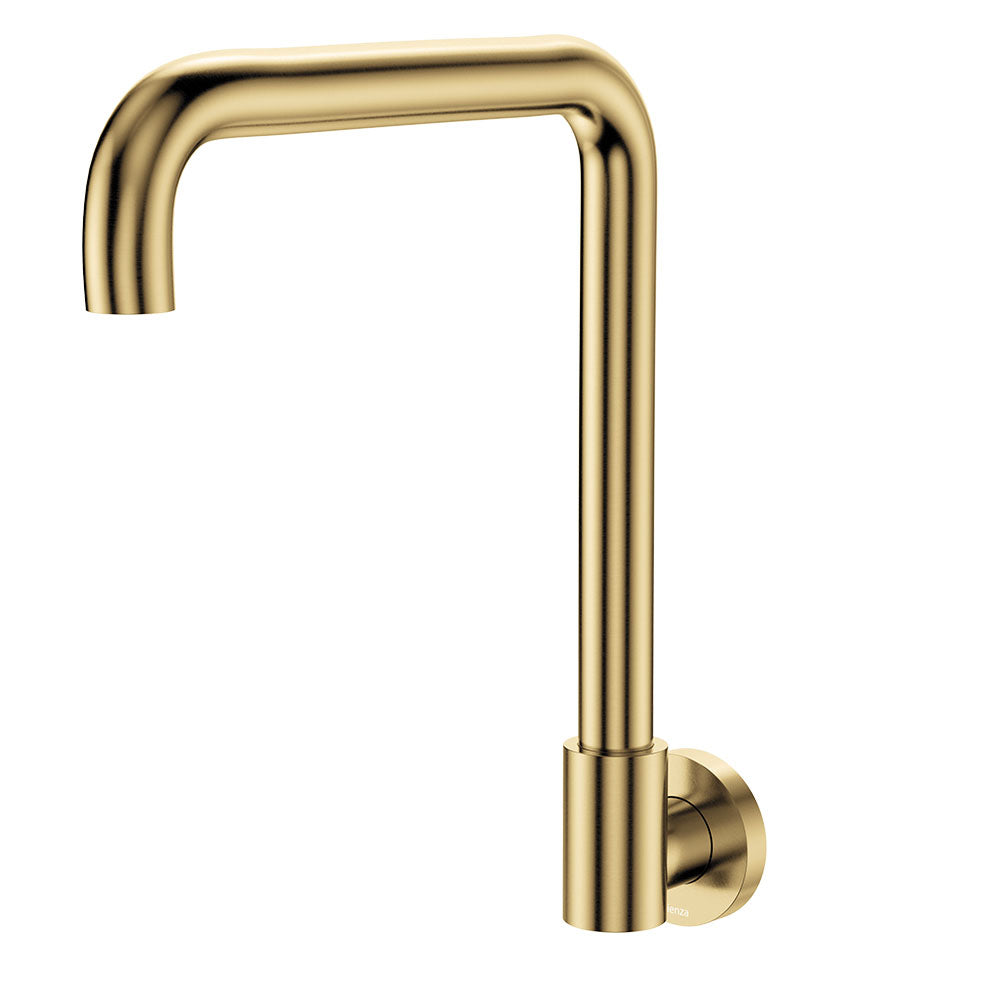 Fienza 228122UB-LF Kaya Squareline Wall Swivel Outlet Set, Urban Brass