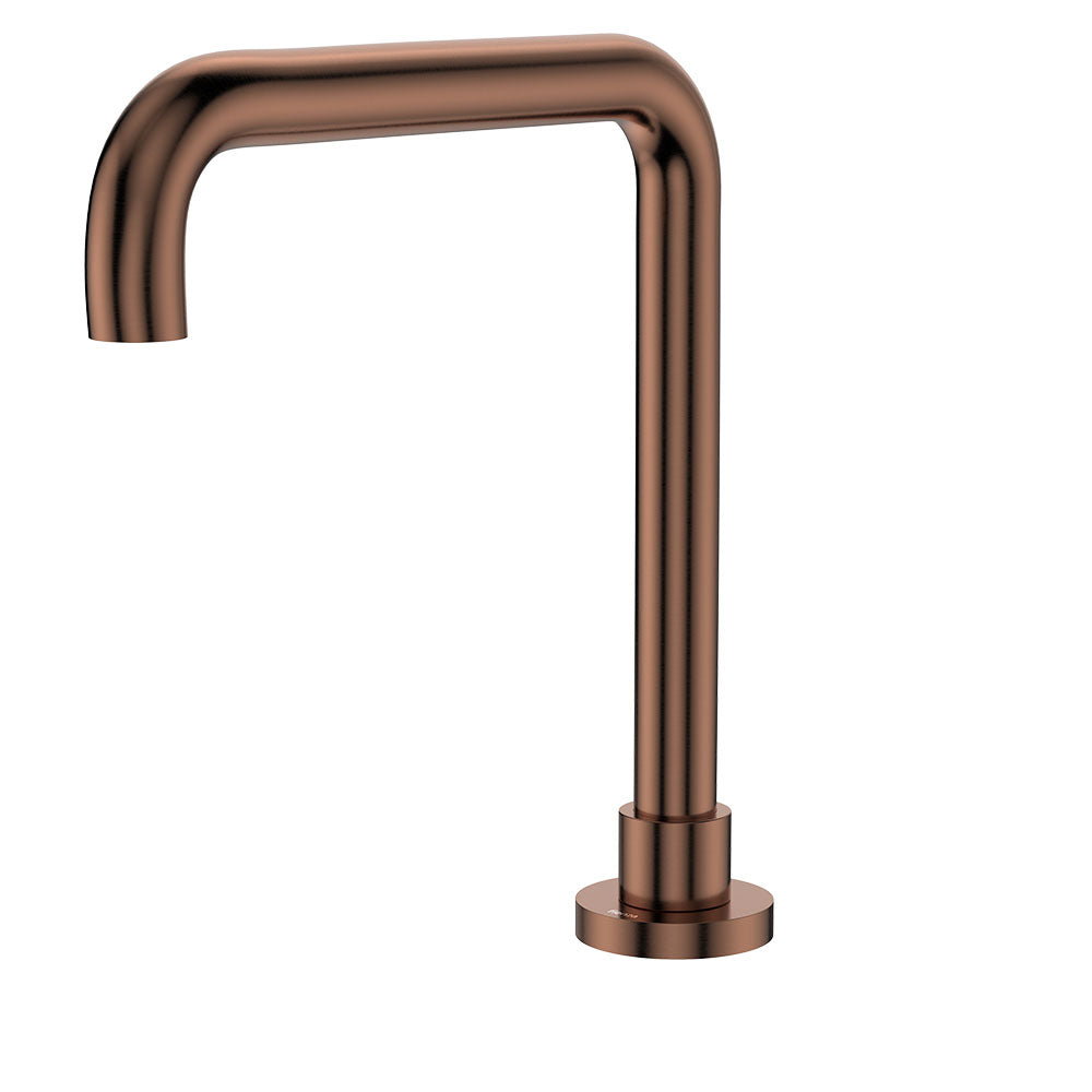Fienza 228123CO-LF Kaya Squareline Hob Outlet, Brushed Copper