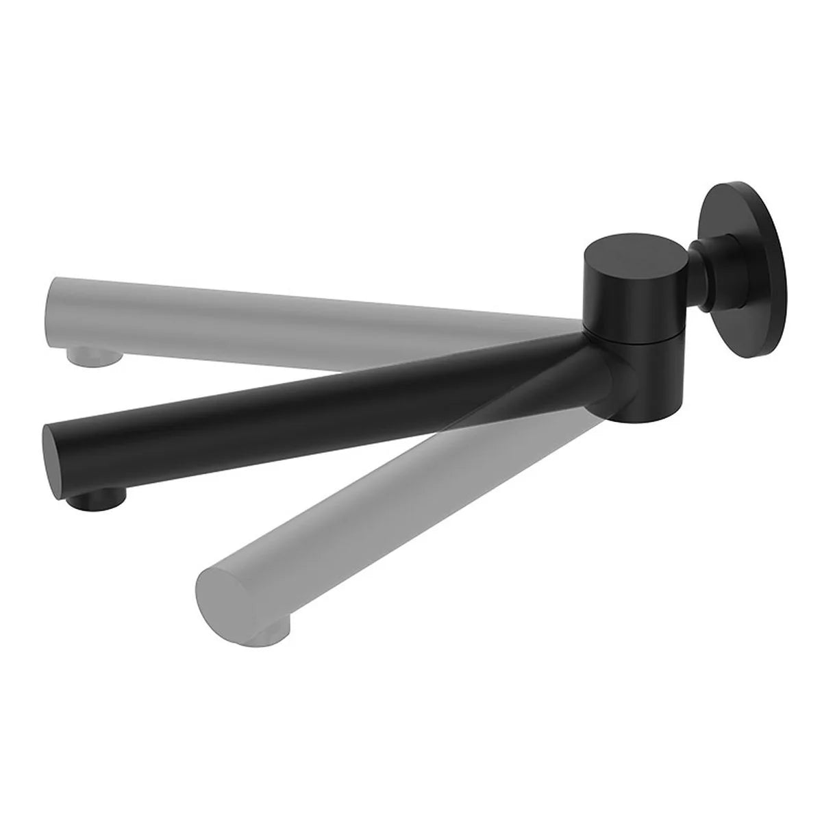 Fienza 228125B-LF Kaya Swivel Basin/Bath Outlet, Matte Black