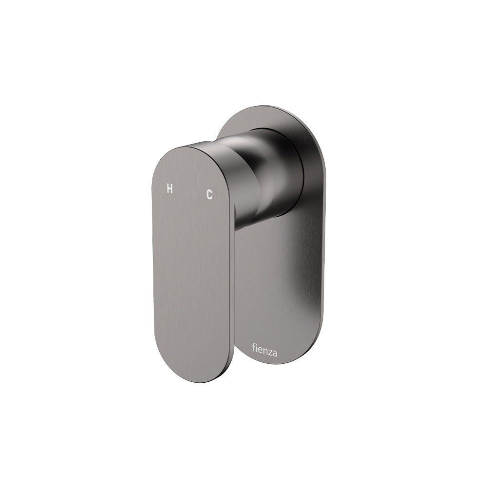 Fienza 234101GM-LF Empire Slim Wall Mixer, Oval Plate, Lead Free, Gun Metal