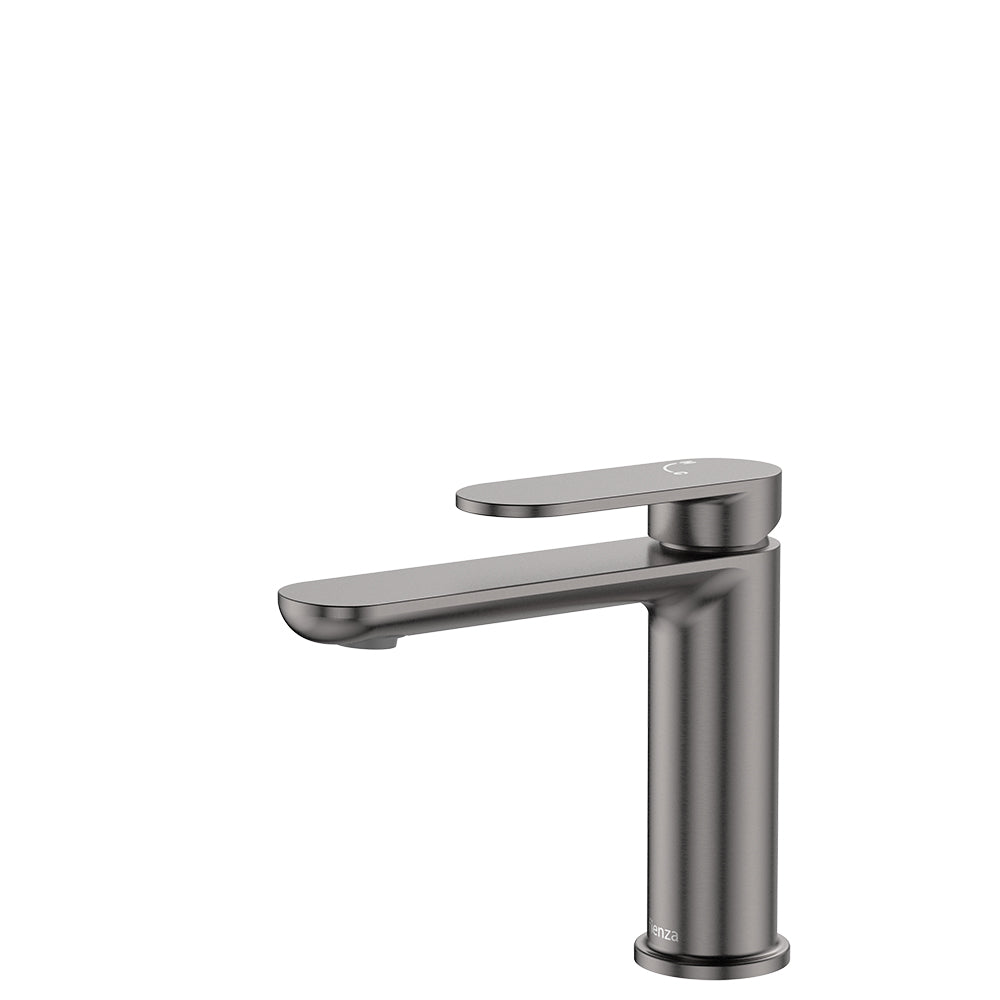 Fienza 234103GM-LF Empire Slim Cold Start Basin Mixer, Gun Metal