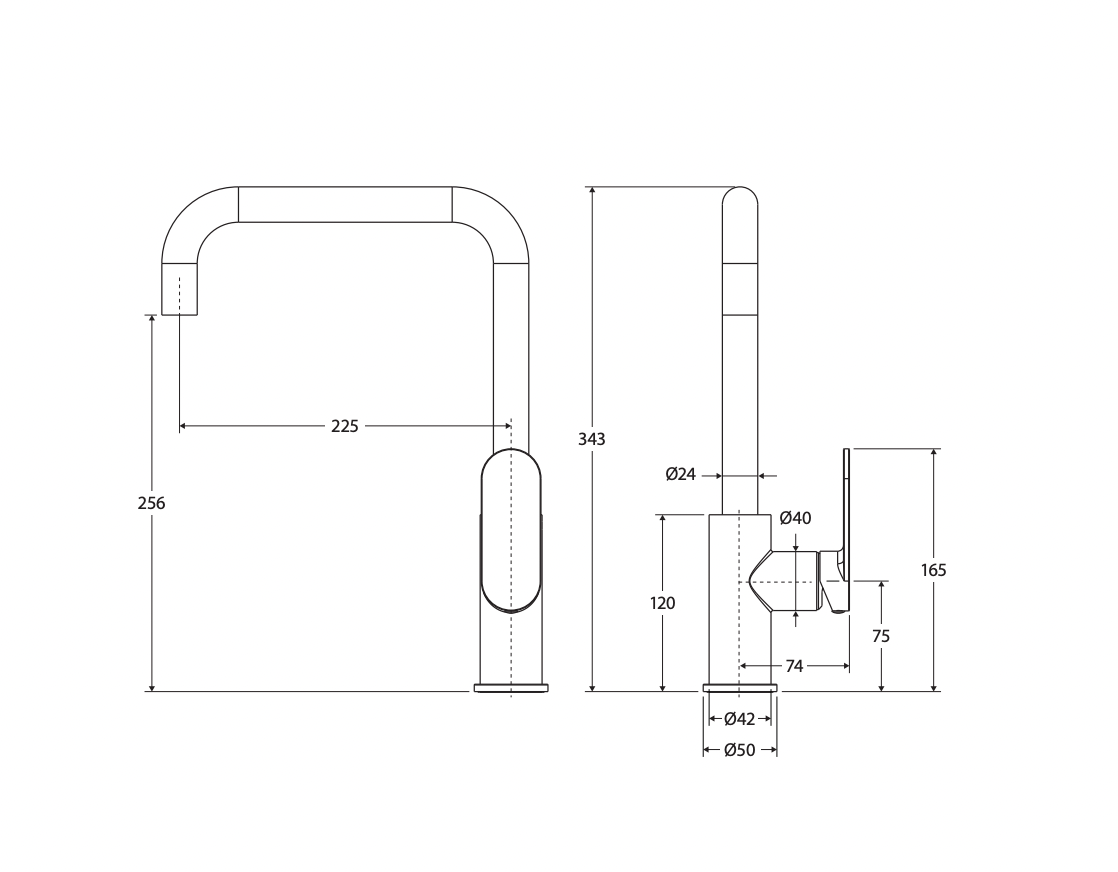 Fienza 234105-LF Empire Slim Sink Mixer, Lead Free, Chrome
