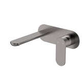 Fienza 234106GM-LF Empire Slim Basin/Bath Wall Mixer Set, Oval Plate 160mm Outlet, Lead Free, Gun Metal