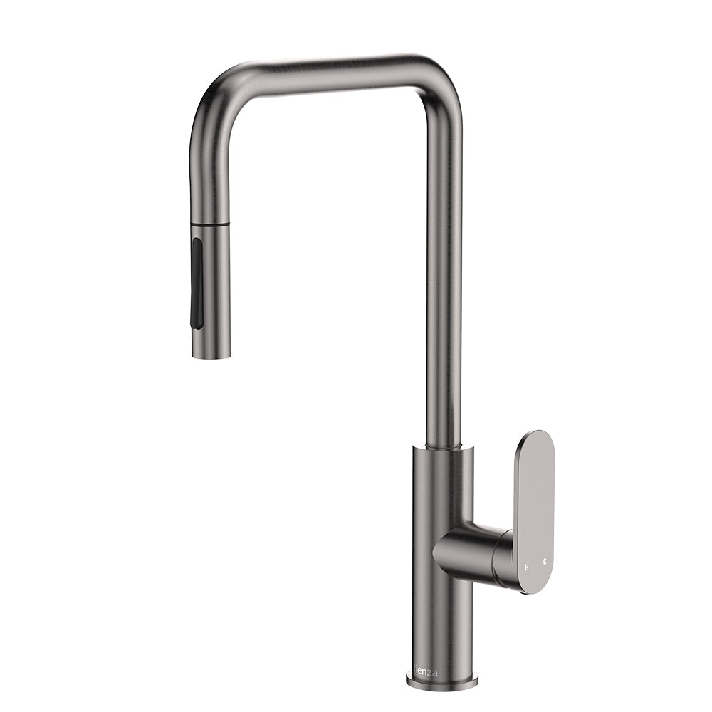 Fienza 234108GM-LF Empire Slim Pull Out Sink Mixer, Lead Free, Gun Metal