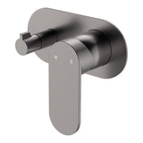Fienza 234112GM-LF Empire Slim Wall Diverter Mixer, Large Oval Plate, Horizontal, Lead Free, Gun Metal