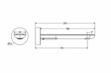 Fienza 234115-2-LF Empire Slim Wall Basin/Bath Outlet, 180mm, Round Plate, Lead Free, Chrome