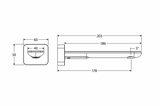 Fienza 234115UB-LF Empire Slim Wall Basin/Bath Outlet, 180mm, Square Plate, Lead Free, Urban Brass
